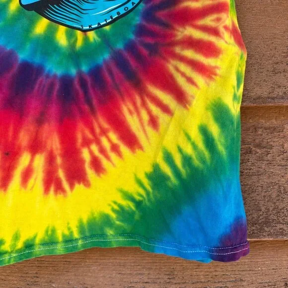 Santa Cruz Kids Tie-Dye T-Shirt Medium 10-12 100% Cotton Short Sleeve Colorful D - Picture 12 of 13